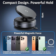 Vacuum Magnetic Suction Cup Phone Mount with 360 Degree Rotation